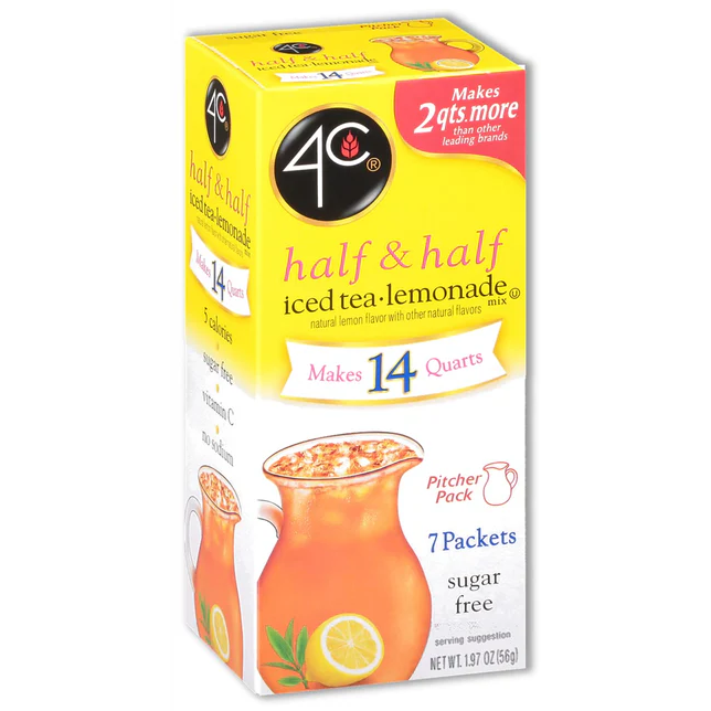 4C Pitcher Pack Drink Mix - Half & Half - 7 packets