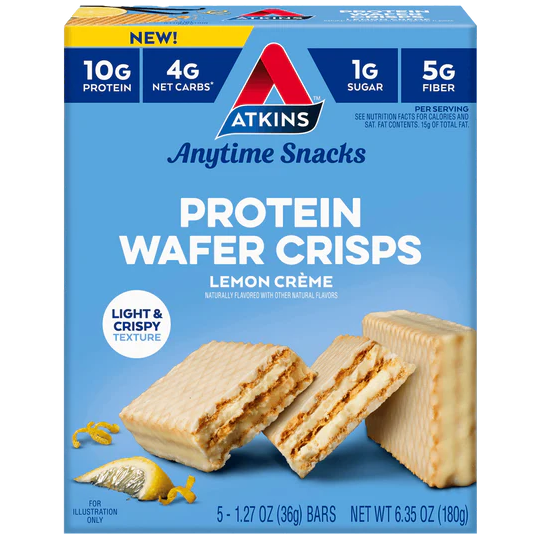 Atkins - Protein Wafer Crisp - Lemon Creme - 5 Bars