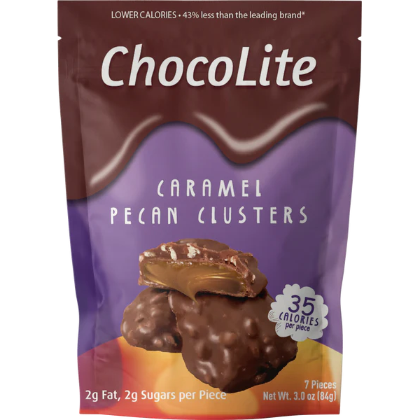 HealthSmart - ChocoLite (Sweet Nothings) - Caramel Pecan Clusters (7 Pieces Pouch) - 84g