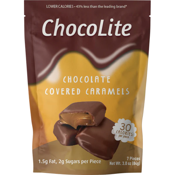 HealthSmart - ChocoLite (Sweet Nothings) - Chocolate Covered Caramels (7 Pieces Pouch) - 84g