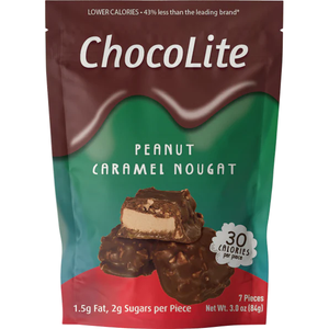 HealthSmart - ChocoLite (Sweet Nothings) - Peanut Carmel Nougat (7 Pieces Pouch) - 84g