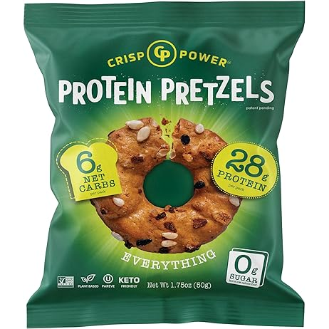 Crisp Power High Protein Pretzel Crisps - Everything - 50g