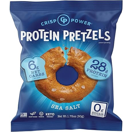 Crisp Power High Protein Pretzel Crisps - Sea Salt - 50g