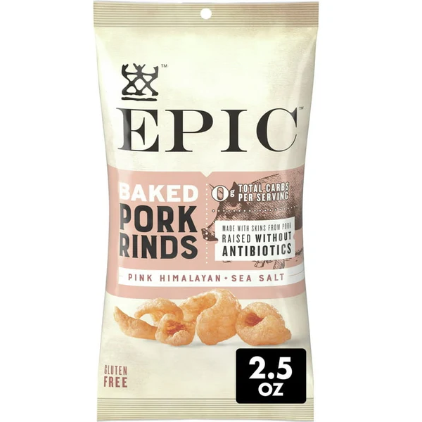 Epic - Oven Baked Pork Rinds - Himalayan Sea Salt - 70g