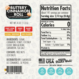 Flavorgod - Zero Calories Topper - Buttery Cinnamon Roll