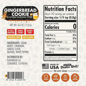 Flavorgod - Zero Calories Topper - Gingerbread Cookie