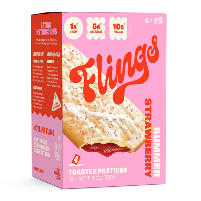 Flings - Toaster Pastries - Summer Strawberry - 4 Pastries