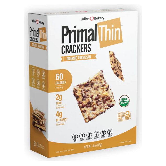 Julian Bakery - Crackers - Primal Thin Organic Parmesan - 113g