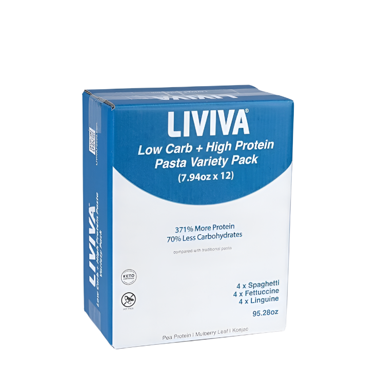 Liviva - Low Carb Keto Pasta - Variety Value Pack of 12