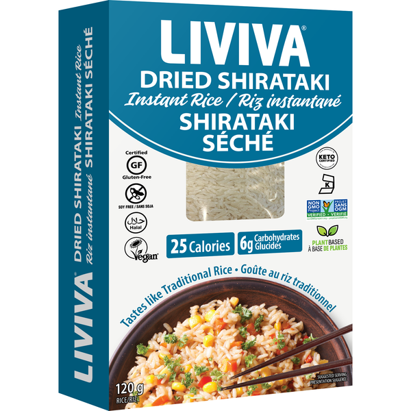 Liviva - Low Carb Dried Shirataki - Instant Rice - Low Carb Canada