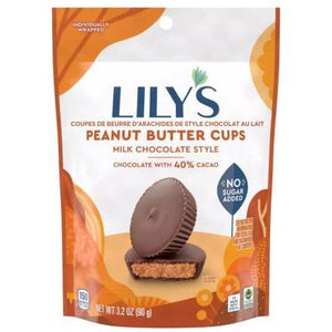 Lily's - Peanut Butter Cups - Milk Chocolate Style 40% Cacao - 91 g