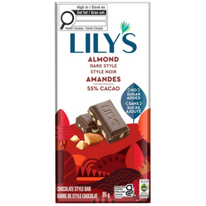 Lily's - Dark Chocolate Bar - Almond 55% Cocoa - 85 g