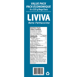 Liviva - Low Carb Keto Pasta - Value Pack of 6