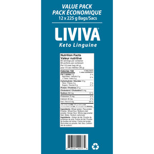 Liviva - Low Carb Keto Pasta - Value Pack of 12