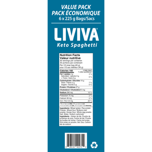 Liviva - Low Carb Keto Pasta - Value Pack of 6