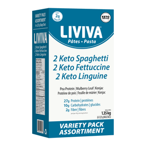 Liviva - Low Carb Keto Pasta - Variety Value Pack of 6