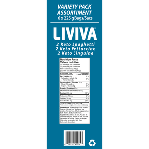 Liviva - Low Carb Keto Pasta - Variety Value Pack of 6