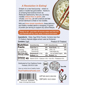 Pure Traditions - Noodle Revolution Keto Egg White Noodles - Ramen - 100g