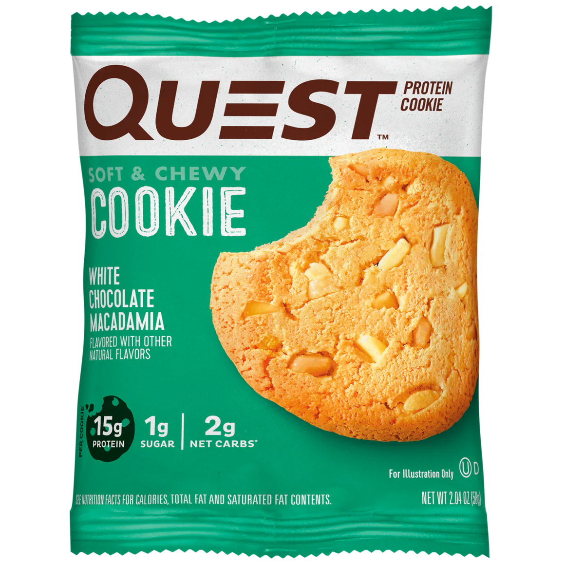 Quest - Soft & Chewy Protein Cookie - White Chocolate Macadamia - 1 Cookie