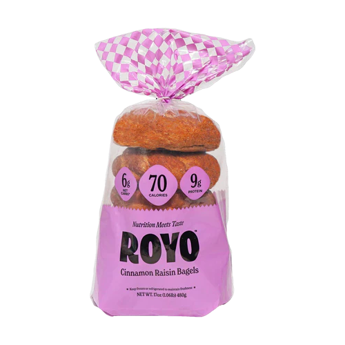 Royo Bread Company - Low Carb Bagels - Cinnamon - 6 bagels