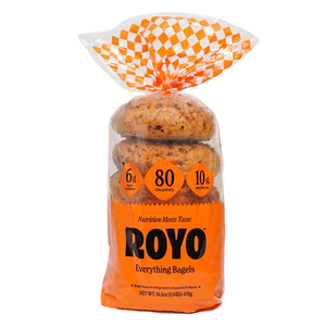 Royo Bread Company - Low Carb Bagels - Everything - 6 bagels