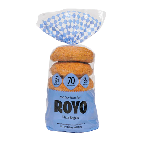 Royo Bread Company - Low Carb Bagels - Plain - 6 bagels