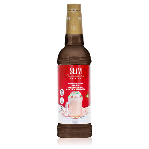 Slim Syrups - Sugar Free Peppermint Bark Syrup (Holiday Edition) - 750ml Bottle