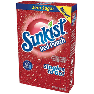 Sunkist Zero Sugar Singles-to-Go - Red Punch - 6 sticks