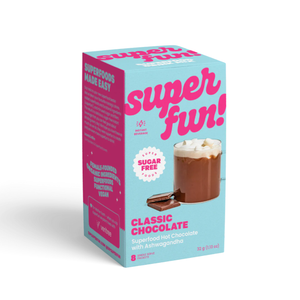 Superfun - Superfood Hot Chocolate - Classis Chocolate with Ashwagandha - 8 packets