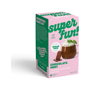 Superfun - Superfood Hot Chocolate - Chocolate Mint with with Reishi - 8 packets