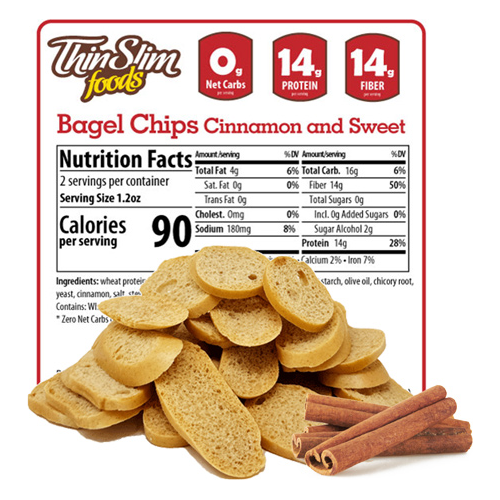 ThinSlim Foods - Bagel Chips - Cinnamon and Sweet