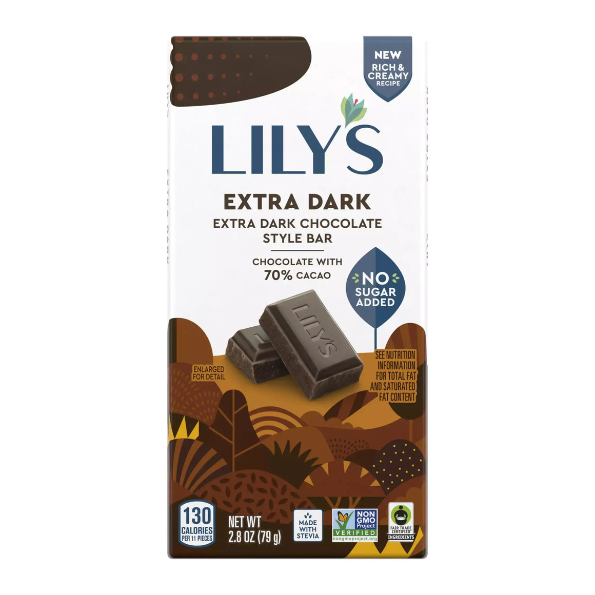 Lily's - Dark Chocolate Bar - Extra Dark 70% - 79 g