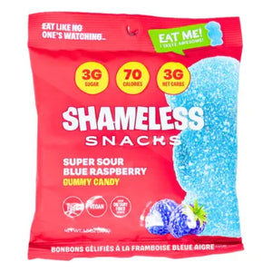 Shameless Snacks - Gummy Candy - Super Sour Blue Raspberry - 50g